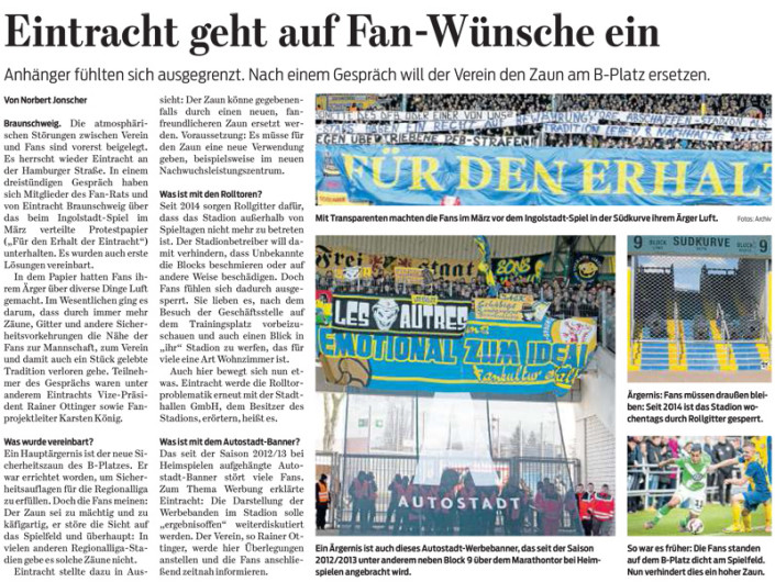 Braunschweiger Zeitung, 17.04.2015